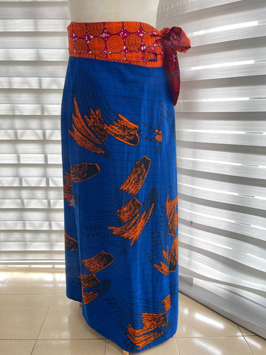 LONG SASHED WRAP SKIRT